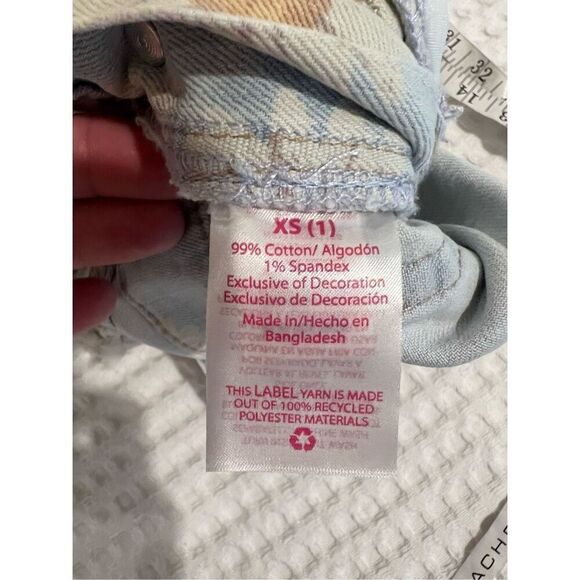 No Boundaries daisy flower floral Jean overalls size XS 1 - Picture 7 of 8